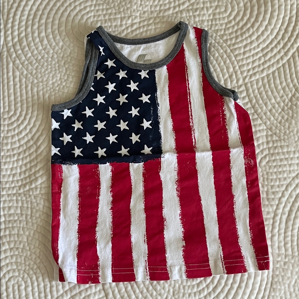 Patriotic Red, White, and Blue Kids Tank Top